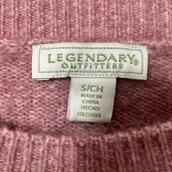 Legendary Outfitters Pink Textured Crew Neck Long Sleeve Sweater Women's S/CH - Picture 5 of 14